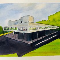 My project in Architectural Sketching with Watercolor and Ink course. Ilustração arquitetônica projeto de lindabachrach - 03.07.2020