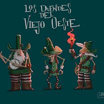 Mi Proyecto del curso: Fábrica de personajes ilustrados “los duendes del viejo oeste”. Un proyecto de Dibujo digital, Ilustración digital, Ilustración infantil e Ilustración tradicional de Chus Chamorro - 03.07.2020