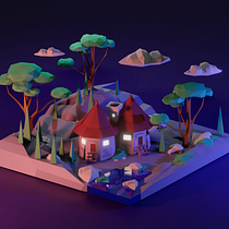 Mi Proyecto del curso: Modelado de escenarios low poly para videojuegos. 3D project by Stefy Spangenberg - 07.03.2020