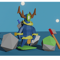 Mi Proyecto del curso: Modelado de personajes low poly para videojuegos  Ein Projekt aus dem Bereich 3D von dannitahorta - 03.07.2020