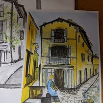 Mi Proyecto del curso: Dibujo arquitectónico con acuarela y tinta. Arquitetura projeto de being_turner - 03.07.2020