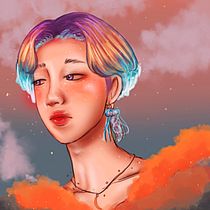 Océano en el cielo . Traditional illustration, and Digital Illustration project by Sofía Archundia - 07.04.2020