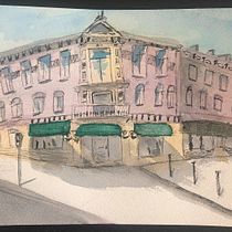 My project in Architectural Sketching with Watercolor and Ink course. Pintura em aquarela projeto de bernadette92 - 06.07.2020