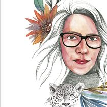 Meu projeto do curso: Retrato ilustrado em aquarela. Un projet de Illustration traditionnelle de clocorico_br - 06.07.2020