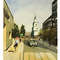 Mi Proyecto del curso: Paisajes urbanos en acuarela. Un projet de Beaux Arts, Aquarelle et Illustration architecturale de Nicolás Durán - 07.07.2020