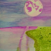 Mi Proyecto del curso: La noche soñada. Un progetto di Pittura ad acquerello di Olga Guzmán - 08.07.2020