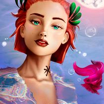 Mi Proyecto del curso: Retratos digitales de fantasía con Photoshop. Traditional illustration project by Michelle Granados - 07.14.2020