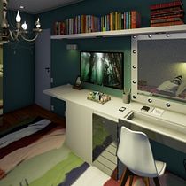 Meu projeto do curso: Reforma quarto menina 10 anos. Un progetto di Interior design di Daniely Cangussú Maruca - 04.08.2020