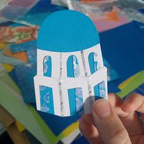 Mi Proyecto del curso: Santorini ilustrado. Fine Arts, Creativit, and Traditional illustration project by micuazul01 - 07.10.2020