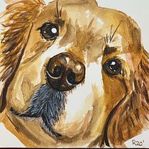 @regina_script en Instagram para ver mi arte. Watercolor Painting project by María Regina Santa Cruz Poepsel - 07.10.2020