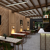Aperitivo Bar. Projekt z dziedziny Projektowanie wnętrz użytkownika Nathália Bessa - 10.07.2020