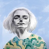 Mi Proyecto del curso: Retrato con lápiz, técnicas de color y Photoshop. Projekt z dziedziny Kreat i wność użytkownika Patricia Magdalena Britez - 11.07.2020