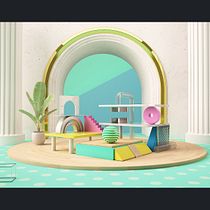 Mi Proyecto del curso: Composiciones abstractas con Cinema 4D. 3D Design projeto de Jefferson López - 11.07.2020