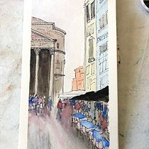 My project in Architectural Sketching with Watercolor and Ink course. Pintura em aquarela projeto de Nancy Phillips - 11.07.2020