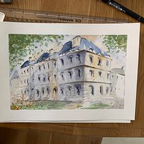 Meu projeto do curso: Desenho arquitetônico com aquarela e tinta. Artes plásticas projeto de Paola Armani - 13.07.2020