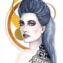 My project in Watercolor Portrait from a Photo course. Ink Illustration, and Watercolor Painting project by Maureen Fletcher - 07.13.2020