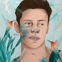 Mi Proyecto del curso: Retrato ilustrado con Procreate. Desenho de retrato, Ilustração tradicional e Ilustração botânica projeto de Andrés Caro - 13.07.2020
