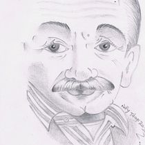 Mi Proyecto del curso: Don Mario Benedetti. Desenho, Ilustração tradicional, e Desenho de retrato projeto de Nelly Talayer - 13.07.2020