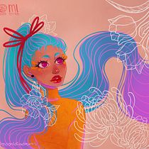 My project in Female Character Portraits in Procreate course. Character Design, Digital Drawing, and Digital Illustration project by buraberta - 07.10.2020