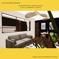 Mi Proyecto del curso: Diseño de interiores para espacios multifuncionales Living, Comedor y Cocina. Un proyecto de Arquitectura interior de Katherine Noack del Río - 24.09.2020