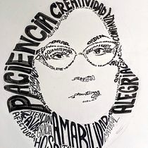 Mi Proyecto del curso: Retrato tipográfico dibujado a mano. Fine Arts project by Patricia Laos Salazar - 07.30.2020