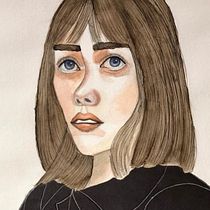 Meu projeto do curso: Retrato em aquarela a partir de uma fotografia. Portrait Drawing, Realistic Drawing, Painting, and Watercolor Painting project by juliabrizolavieira - 07.15.2020