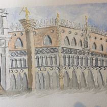 My project in Architectural Sketching with Watercolor and Ink course. Ilustração arquitetônica projeto de Gill Bellord - 21.07.2020