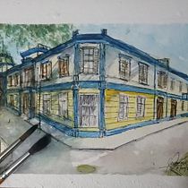 Mi Proyecto del curso: Dibujo arquitectónico con acuarela y tinta. Retail Design projeto de glopez_4 - 15.07.2020