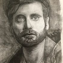 Retrato realista con lápiz de grafito. Desenho a lápis projeto de Oscar Cambronero - 16.07.2020