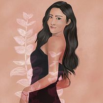 My project in Illustrated Portraits with Procreate course. Ilustração digital e Ilustração tradicional projeto de Sunny - 16.07.2020