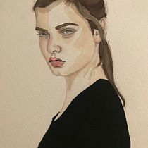 My project in Watercolor Portrait from a Photo course. Watercolor Painting project by cristyrdzca - 07.16.2020