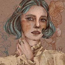 My project in Illustrated Portraits with Procreate course. Ilustração tradicional projeto de sooooof - 17.07.2020