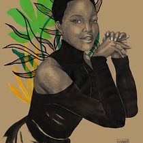 Mi Proyecto del curso: Retrato con lápiz, técnicas de color y Photoshop. Projekt z dziedziny R, sunek ołówkiem, Design, Trad, c, jna ilustracja,  R, sunek atramentem,  Malarstwo, Malowanie akwarelą, Malarstwo akr i lowe użytkownika Karina Beraldo - 17.07.2020
