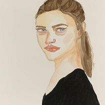 Projeto do curso Retrato em aquarela a partir de uma fotografia. Fine Arts, Artistic Drawing, and Watercolor Painting project by Ingrid Montezuma - 07.18.2020
