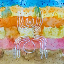 La Araña Nazca. Watercolor Painting project by Caroline Cruz Valencia - 07.19.2020