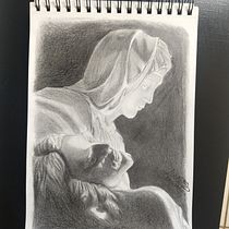 Meu projeto do curso: Retrato realista com lápis grafite. Desenho a lápis projeto de Luiza de Carvalho Soares - 18.07.2020