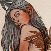 Mi Proyecto del curso: Retrato ilustrado con Procreate. Ilustração digital projeto de Mariana Leyva Chávez - 19.07.2020