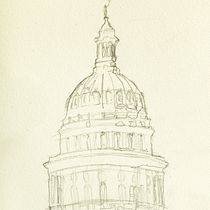 Mi Proyecto del curso: Dibujo arquitectónico con acuarela y tinta. Desenho a lápis, e Pintura em aquarela projeto de Erick Vega - 20.07.2020
