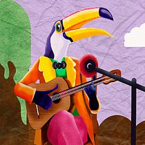 Meu projeto do curso: Ilustração geométrica com volume - Bossa nova Brasil anos 60.. Desenho, Desenho digital, Ilustração tradicional, Ilustração digital, Ilustração infantil e Ilustração vetorial projeto de maria jackeline R. dos Santos - 21.07.2020
