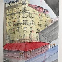 Mi Proyecto del curso: Dibujo arquitectónico con acuarela y tinta. Pintura em aquarela projeto de leyda_bracho - 21.07.2020