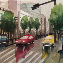 Tokyo. Een project van  Schetsen y Aquarelschilderen van gigi_o - 22.07.2020