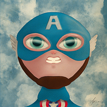 Mi Proyecto del curso: Ilustración digital Capitán América . Desenho, Ilustração tradicional e Ilustração digital projeto de Ayoze Barreto - 30.07.2020