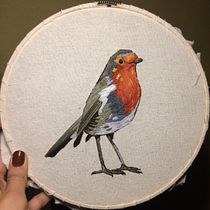 Mi Proyecto del curso: Pintar con hilo: técnicas de ilustración textil.  project by Alejandra Hernández Ángeles - 07.23.2020