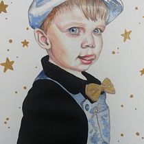 My project in Watercolor Portrait from a Photo course. E-commerce, Painting, and Watercolor Painting project by Sandy Havenith Utopiaz - 07.23.2020