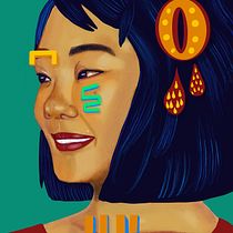 Mi Proyecto del curso: Retrato creativo ilustrado con Procreate. Un projet de Dessin numérique et Illustration traditionnelle de Camille Rousseau - 24.07.2020
