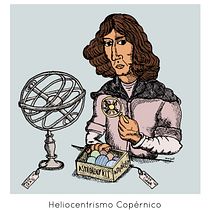 Heliocentrismo Copérnico. Traditional illustration project by Genaro Zevallos - 07.23.2020