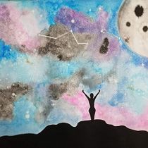 LIBERTAD A LA LUZ DE LA LUNA - Mi Proyecto del curso: Técnicas modernas de acuarela. Un progetto di Pittura ad acquerello di María Gutiérrez Bayona - 23.07.2020