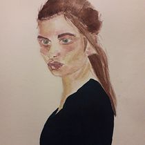 Meu projeto do curso: Retrato em aquarela a partir de uma fotografia. Portrait Drawing project by dahora.lina - 07.24.2020