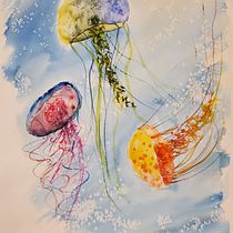 My project in Modern Watercolor Techniques course. Un progetto di Pittura ad acquerello di gmercad01 - 24.07.2020