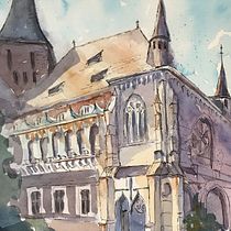 My project in Architectural Sketching with Watercolor and Ink course. Ilustração arquitetônica projeto de Tenley Raithel - 25.07.2020